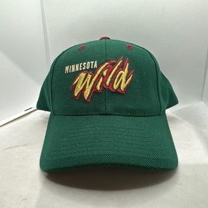 Vintage Minnesota Wild Snapback Trucker Hat Cap NHL Hockey Wool